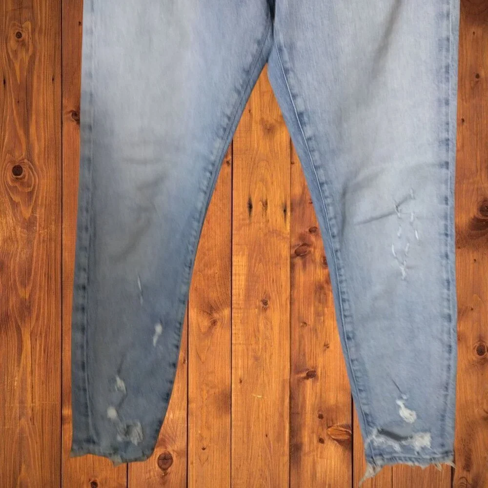 AGOLDE Size 28 Sophie Cropped Skinny Distressed Blue Jeans Style # A018 C-812